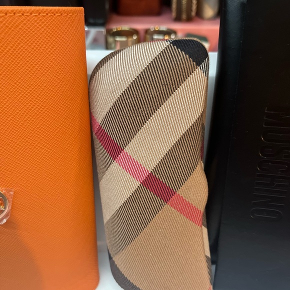 Burberry, moschino, and Tory Burch eye glass case bundle - Picture 3 of 7